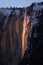 Vertical shot of Yosemite Firefall at sunset