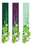 Vertical Spring Banner with blooming clovers