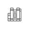 Vertical Stacked Books outline icon