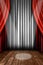 Vertical Stage Drapes With Spot Light