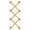 Vertical Straped Ropes with Golden Metal Eyelets Seamless Pattern.
