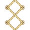 Vertical Straped Ropes with Golden Metal Eyelets Seamless Pattern.