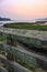 vertical of sunset over wetlands near belfair washington seen from lookout