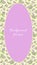 Vertical Template Background for Holidays on floral yellow seamless pattern. Oval pink Backgrounds for text. Felt pen