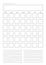 Vertical Template blank month planner with place for notes