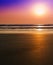 Vertical vibrant unreal dream ocean sunset with tidal waves