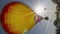 Vertical Video Beautiful Hot Air Balloon Backlit by Morning Sun