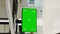 Vertical video Empty desk with greenscreen layout