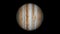 Vertical video of Jupiter rotating slowly in space. [ProRes - UHD 4K]