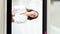 Vertical video remote studying woman tablet screen