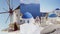 Vertical Video of Santorini Oia Village Blue dome Church - Travel Vacation