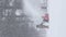 Vertical Video Snowblower Man in Blizzard