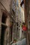 Vertical View of an Alley in the city of Corniglia, in the Italian National Park of the Cinque Terre.