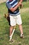 Vertical View of an Archery Teacher During a Lesson Explaining H