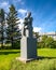 Vertical view of the Blacksmith, created Ãsmundur in Copenhagen in 1936, located in Reykjavik