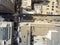 Vertical view busy intersection at Union Square, San Francisco,