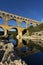 Vertical view of famous Pont du Gard