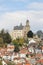 Vertical view of Kronberg with its castle and historic old town