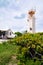 Vertical view of a lighthouse in Punta Sur, Isla Mujeres island, Mexico