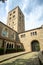 Vertical view of the Met Cloisters, showing the windows from Sens and Froville arcade, a museum