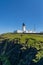 Vertical view of the Noss Head Lighthouse in Caithness in the Scottish Highlands