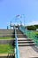 Vertical View Observation Deck at Racine Wisconsin Harbor