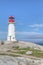 Vertical view of Peggys Cove Lighthouse, Nova Scotia