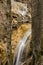 Vertical View Travertine Cascading Waterfalls