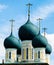 Vertical vivid orthodox church composition