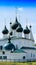 Vertical vivid summer orthodox Russian church