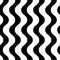 Vertical wavy lines vector seamless pattern, black and white waves