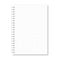 Vertical white metallic silver spiral bound blank copybook cell lined