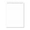 Vertical white metallic silver spiral bound blank copybook lined