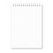 Vertical white metallic silver spiral bound blank copybook lined