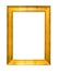Vertical wide flat gold wooden picture frame