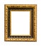 Vertical wide gold and black wooden picture cutout