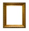 Vertical wide gold wood picture frame cutout