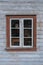 Vertical of a window of a Helleren House in Jossingfjord, Norway