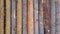 Vertical Wood log background textured pattern plank wall