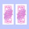 Verticall banners with Zodiac Aries and a decorative frame of roses. Astrology web element