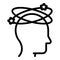 Vertigo head icon outline vector. Dizzy headache