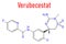 Verubecestat Alzheimer's disease drug molecule BACE1 inhibitor. Skeletal formula.