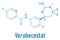 Verubecestat Alzheimer's disease drug molecule BACE1 inhibitor. Skeletal formula.