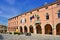 Verucchio,Rimini,Emilia-Romagna,italy. Verucchio`s main square and city hall.