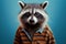 a very angry furious raccoon , created with Generative AI technology