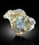 very beautiful aquamarine var beryl wiht muscovite Mineral specimen from nagar Pakistan