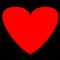 Very beautiful heart shape with black background. Heart is symbol of love.