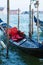 Very beautiful romantic Venetian landscapes, summer, gondola-close-up