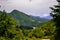 A very beautiful view of natural beauty. A view of the landscapes and a part of a small mountain town from above...