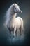 Very beautiful White Unicorn spirit fantasy portrait art wall design, poster Ai generated